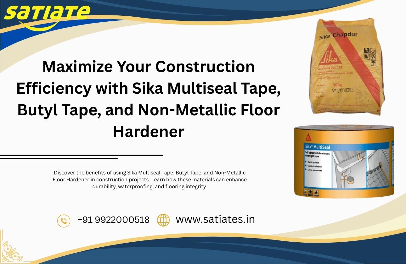 Maximize Your Construction Efficiency with Sika Multiseal Tape, Butyl Tape, and Non-Metallic Floor Hardener