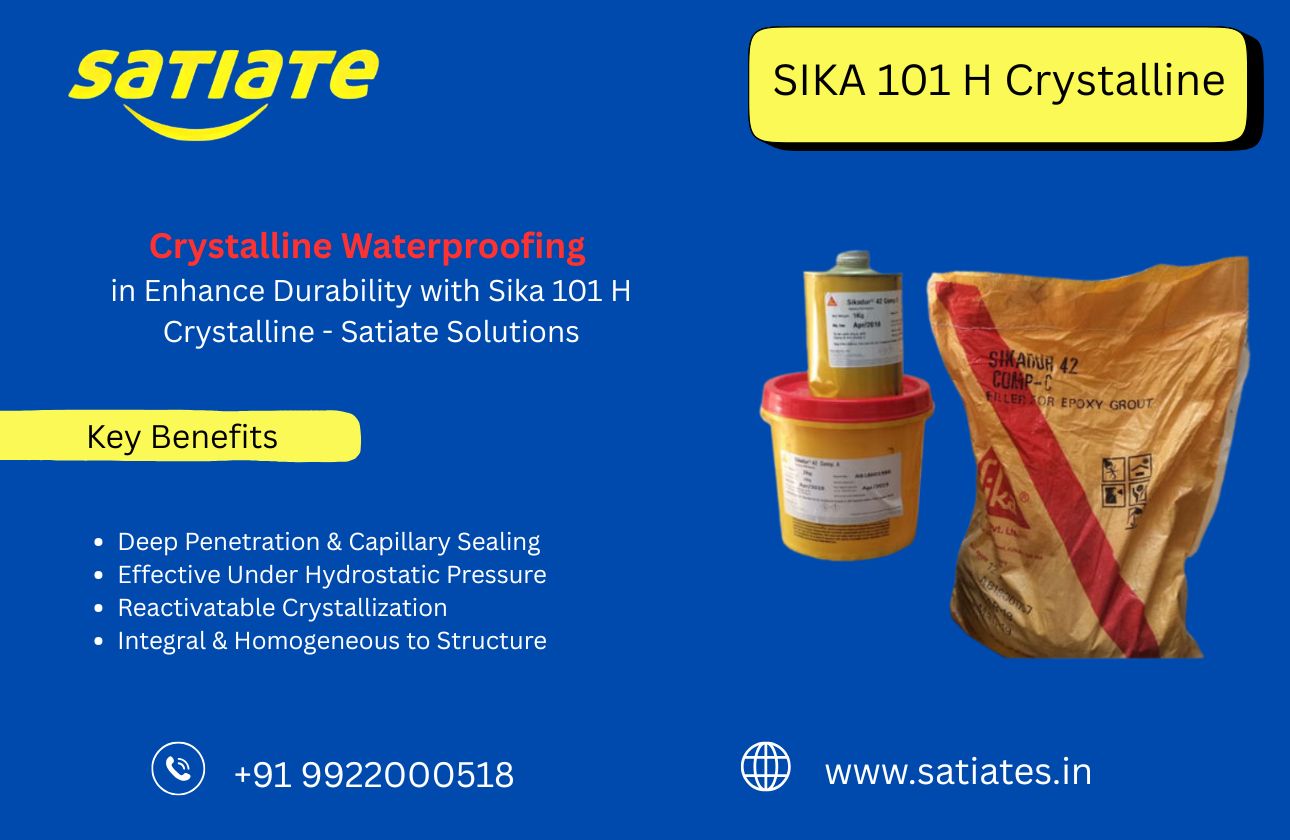 Crystalline Waterproofing | Enhance Durability with Sika 101 H Crystalline - Satiate Solutions